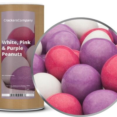 Cacahuetes de chocolate de colores, cacahuetes blancos, rosados y morados PU con 9 piezas. Ud. Contenido de 950 g por pieza.
