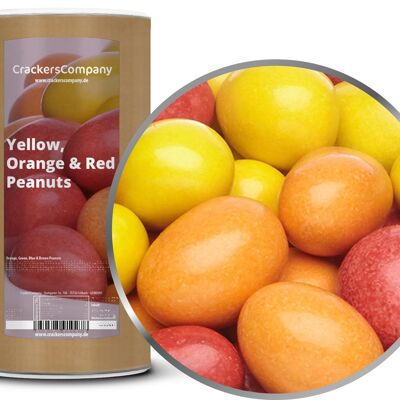 Cacahuetes de chocolate de colores, cacahuetes amarillos, naranjas y rojos PU con 9 piezas. Ud. Contenido de 950 g por pieza.
