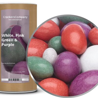 Cacahuetes de chocolate de colores Cacahuetes blancos, rosados, verdes y morados. PU con 9 piezas. Ud. 950g