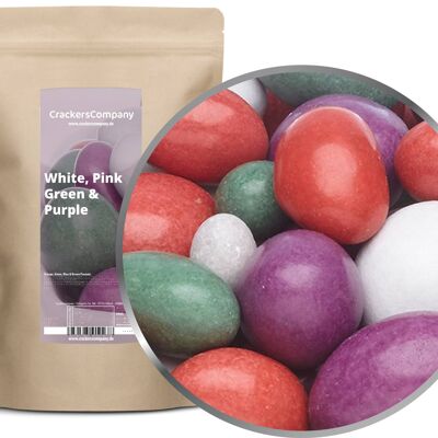 Arachidi di cioccolato colorate Arachidi bianche, rosa, verdi e viola. Unità di elaborazione con 8 pezzi. u. 750 g