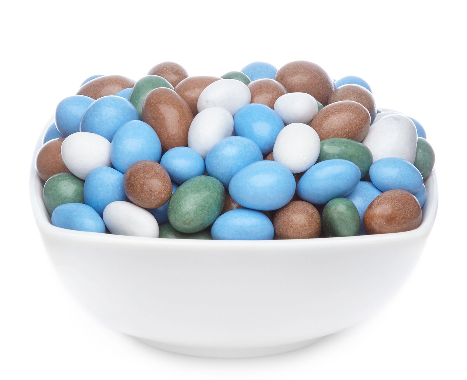 Arachidi di cioccolato colorate Arachidi bianche, verdi, blu e marroni. PU con 1 pezzo. u. 5000 g