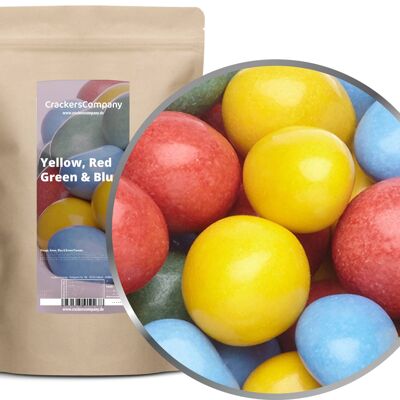 Cacahuètes au chocolat colorées Cacahuètes jaunes, rouges, vertes et bleues. UE avec 8 pièces. toi. 750g dans