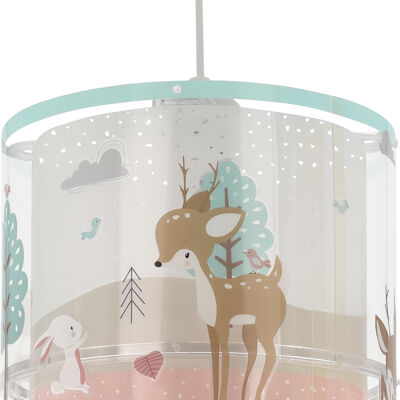 LAMPE SUSPENDUE CERF AMOUREUX