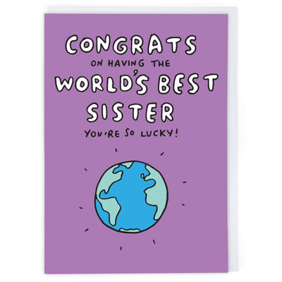 La mejor hermana del mundo Tarjetas de felicitación