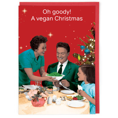 Tarjeta navideña vegana