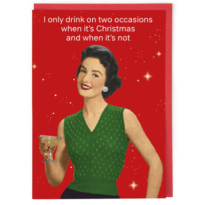 Drink at Christmas Card