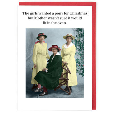 Pony per Natale Biglietto di Natale