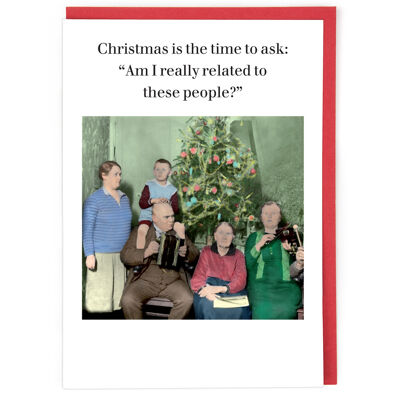 ¿Realmente relacionado con estas personas?Tarjeta de Navidad
