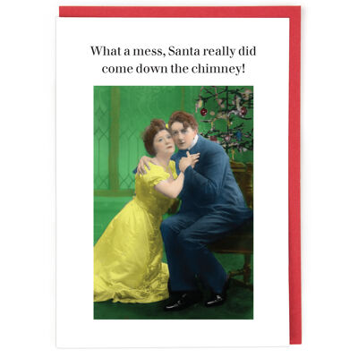 Santa Came Down The Chimney Christmas Card