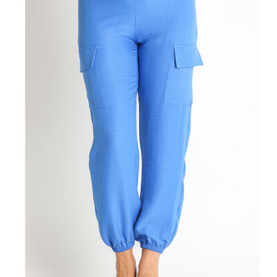 360106L PANTALON RUSTIQUE AVEC POCHES ET OURLET ÉLASTIQUE