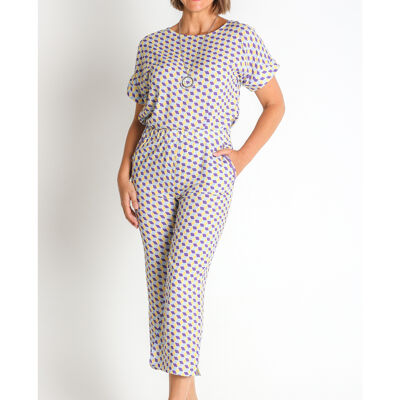 368220L PANTALON PIRATA VOILE VISCOSA ESTAMPADA