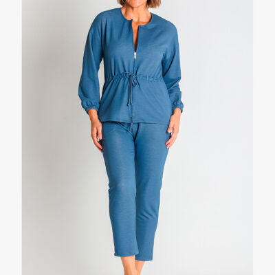 368352L VESTE EN JEAN AVEC COUPE À LA TAILLE