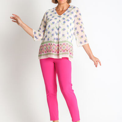 3670860 - PES PRINTED CHIFFON BLOUSE.RECYCLING