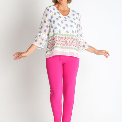 3670900 - BLOUSE PLUMETI AVEC IMPRESSION DE BORDURE