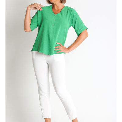 3670920 - T-SHIRT EN CRÊPE UNI