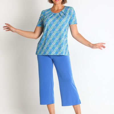 3671840 - T-SHIRT PLISSÉ EN MAILLE IMPRIMÉE