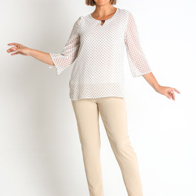 3672800 - BLUSA IN CHIFFON STAMPATO PES.RICICLO