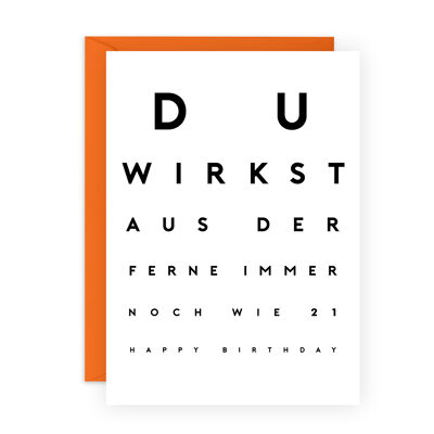 IMMER NOCH WIE 21 Lustige Geburtstagskarte