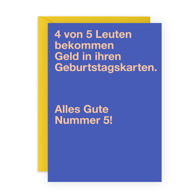 4 VON 5 Lustige Geburtstagskarte für Männer und Frauen