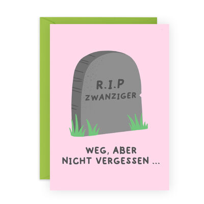 RIP ZWANZIGER Carte postale détaillée pour hommes et femmes