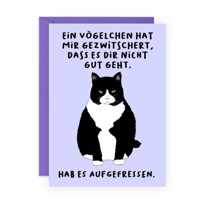 ES DIR NICHT GUT Gute-Besserungskarte für Männer und Frauen