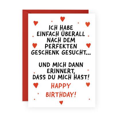 DASS DU MICH HASTI Lustige Geburtstagskarte