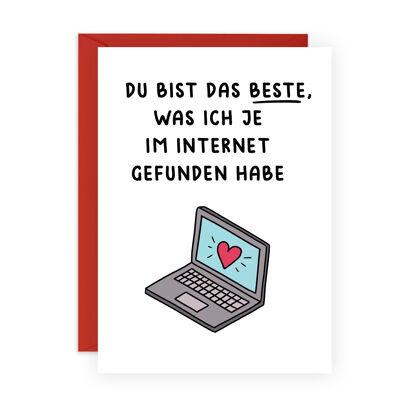 DU BIST DAS BESTE Liebeskarte für Männer und Frauen