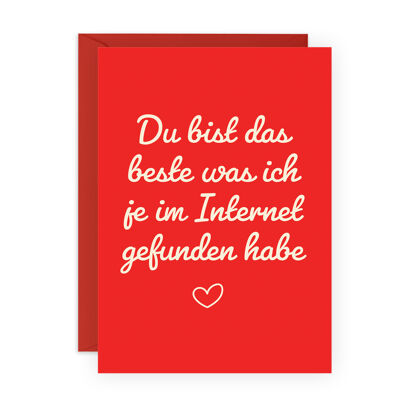 DAS BESTE WAS Liebeskarte für Männer und Frauen