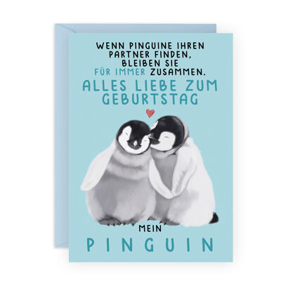 MEIN PINGUIN Liebeskarte für Männer und Frauen