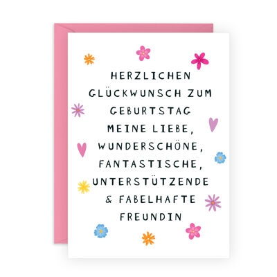 FABELHAFTE FREUNDIN Geburtstagskarte für Frauen