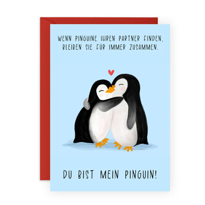 DU BIST MEIN PINGUIN Carte bancaire pour hommes et femmes
