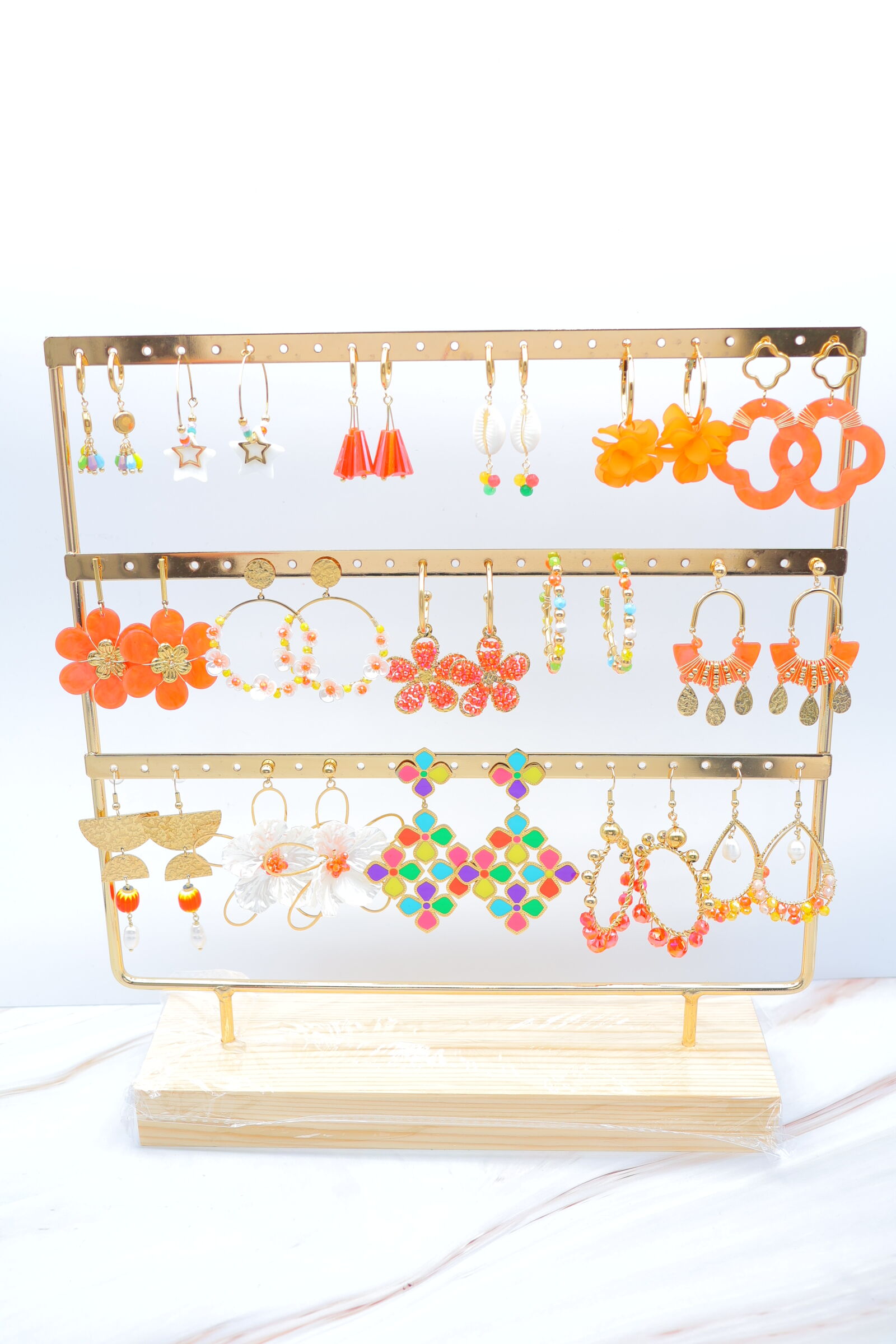 Set mit 16 Paar Ohrringen mit Display - PRT-OREILLE95