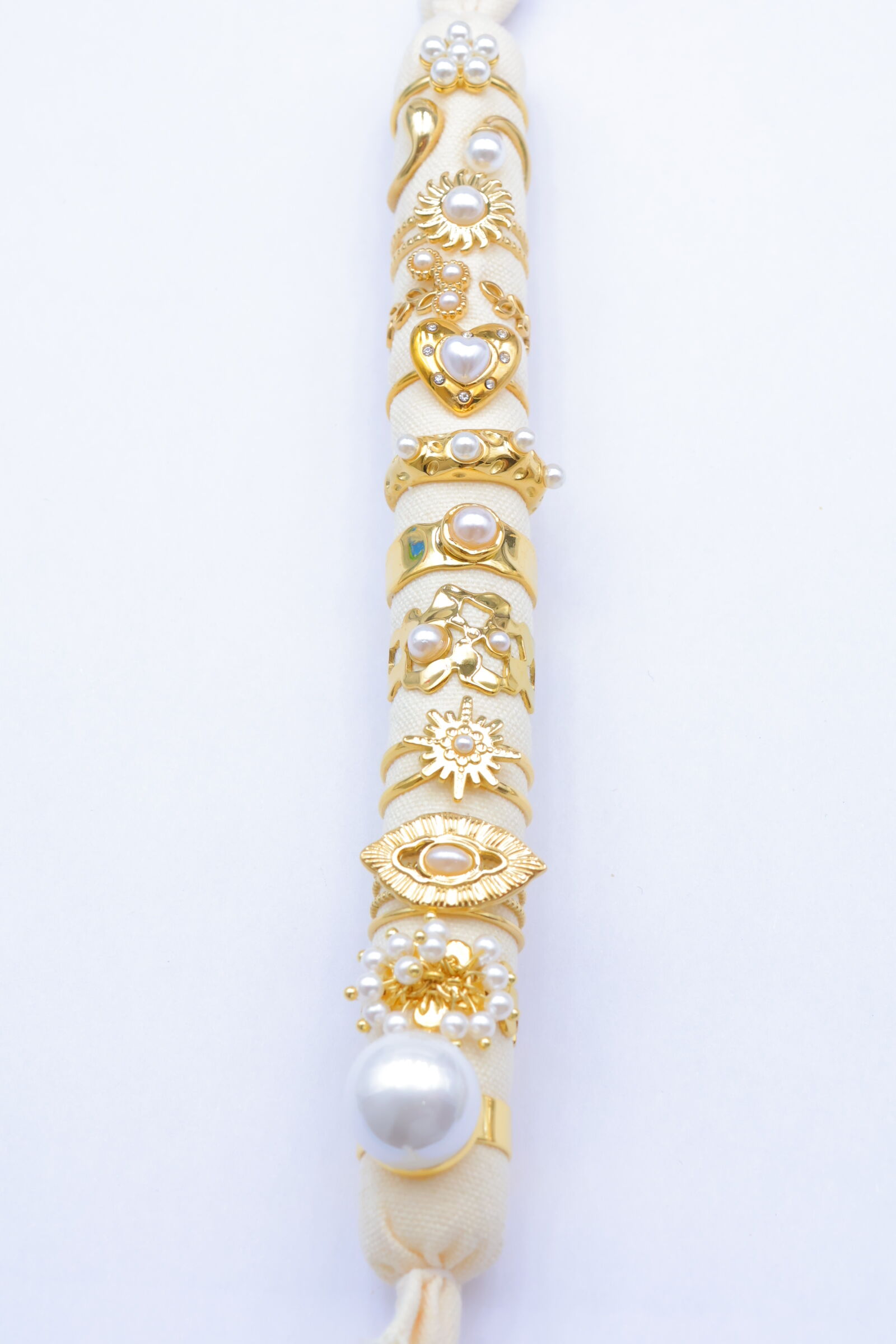 Lot de 12 bagues ajustables en acier inoxydable - Coussin inclus - PR-BAGUE44