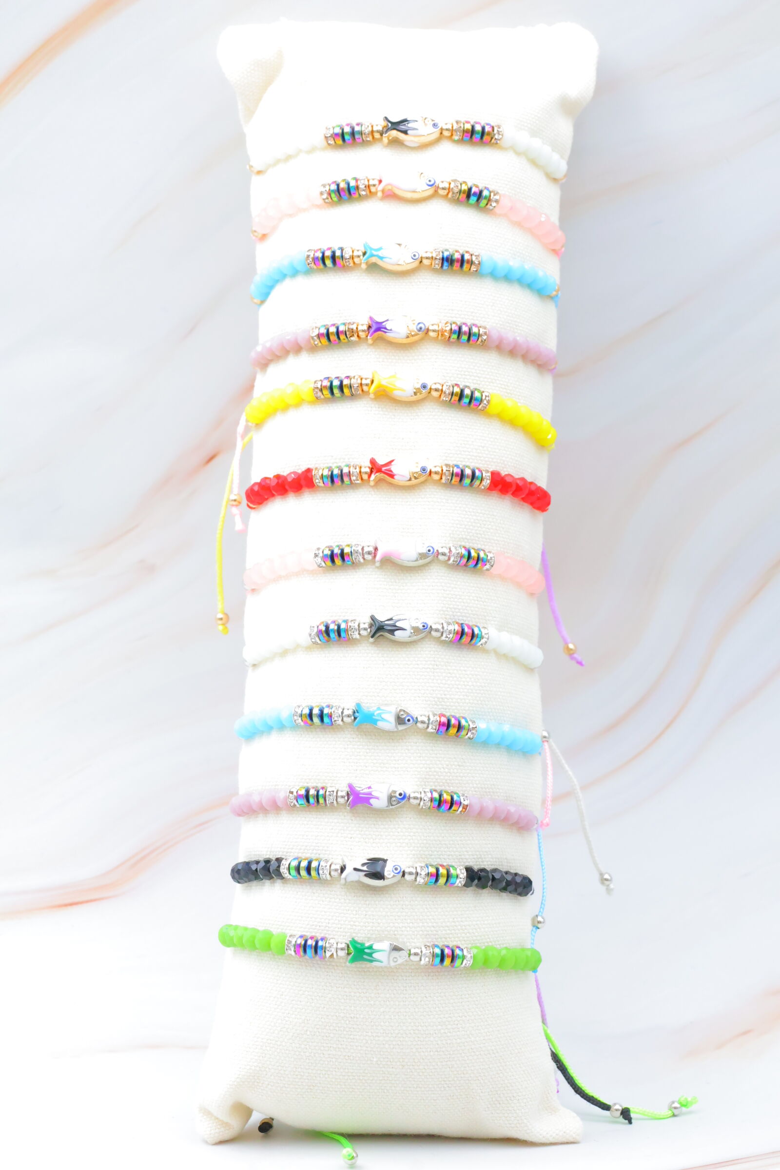 Lot de 12 bracelets en acier inoxydable avec coussin inclus - C-BRACELET-69