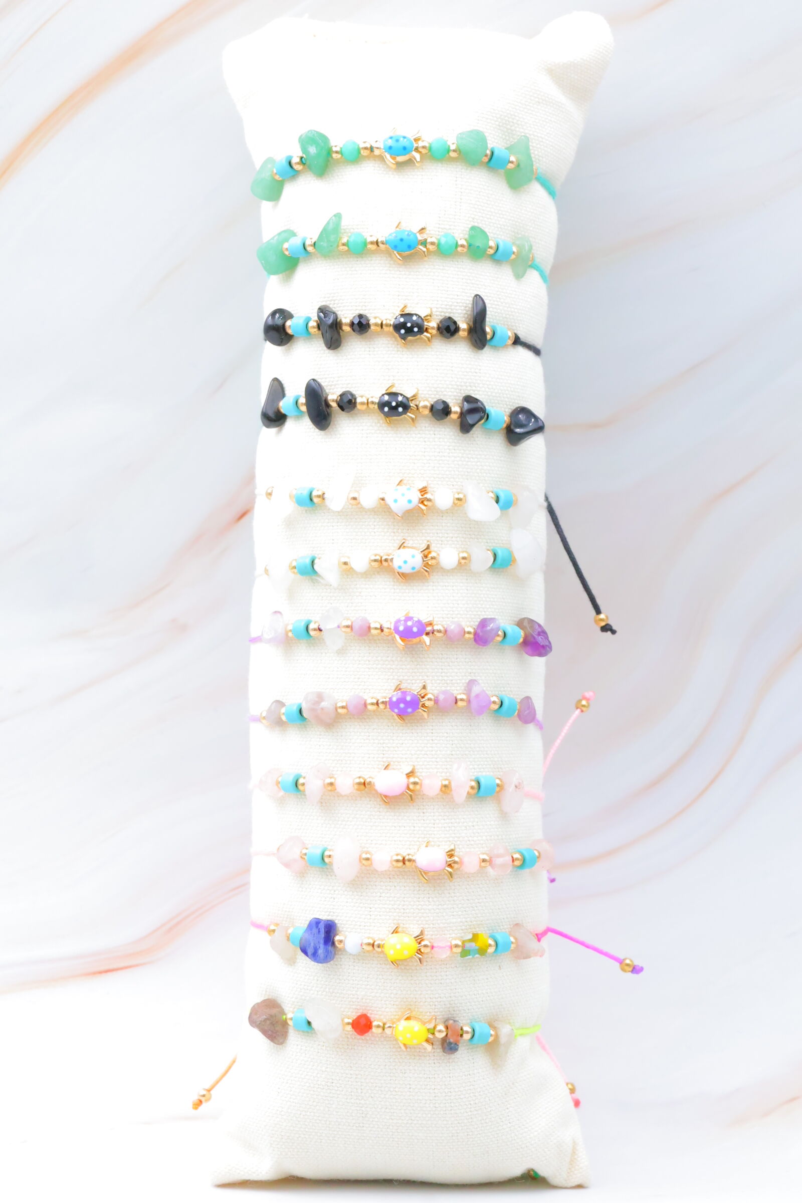 Lot de 12 bracelets en acier inoxydable avec coussin inclus - C-BRACELET-72