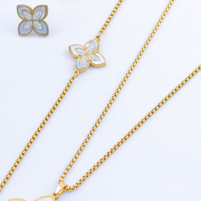 Parure de bijoux en acier inoxydable - D60E