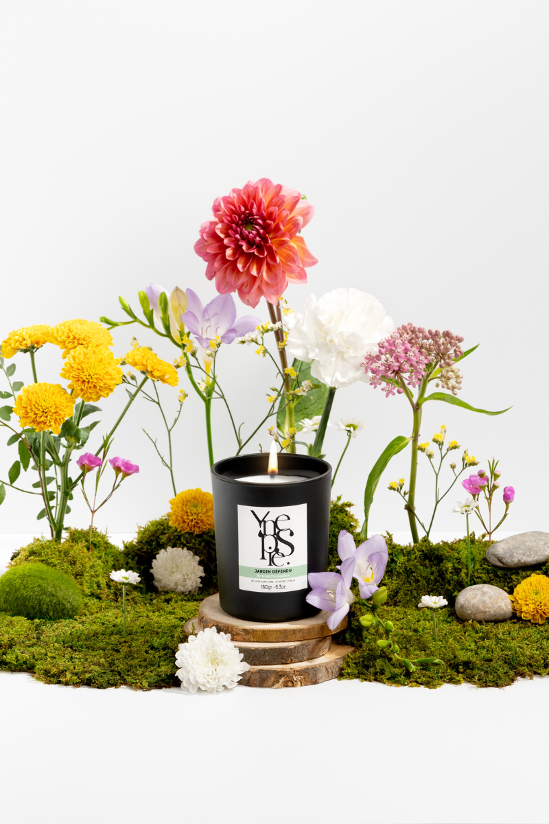 YNEPSIE JARDIN DEFENDU Bougie parfumée 180g