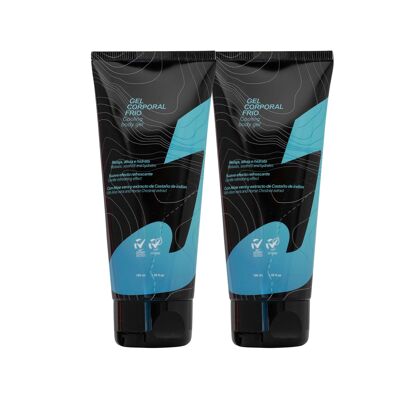 Pack de gel corporel rafraîchissant à l'aloe vera.Soulagement et fraîcheur pour les jambes fatiguées – 100 ml x 2