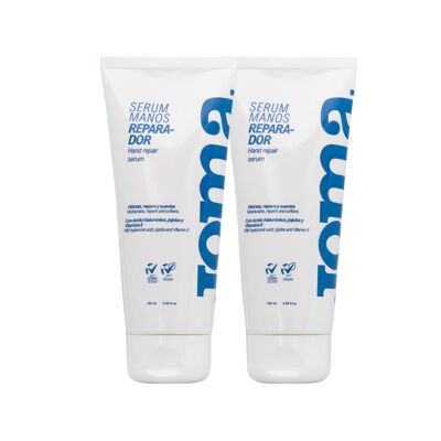 Pack Sérum Réparateur Anti-Âge pour les Mains à l'Acide Hyaluronique et au Jojoba – 2 x 100 ml