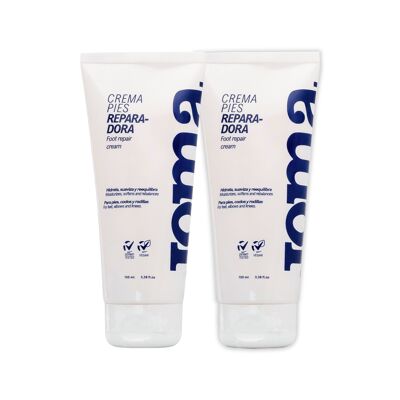 Confezione di crema idratante e riparatrice per piedi e gomiti.Ripara e ammorbidisce la pelle secca - 100 ml x 2