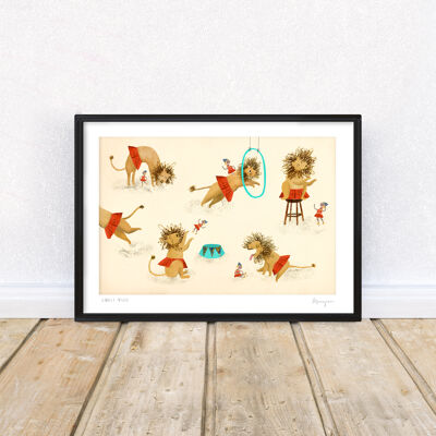 Impression d’art A4 de Lion Taming