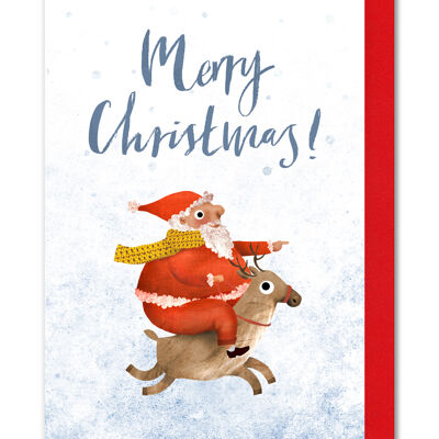 Biglietto di auguri singolo di Babbo Natale