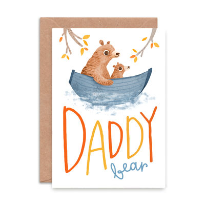 Biglietto di auguri singolo papà orso
