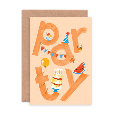 Carte de voeux de fête d'anniversaire