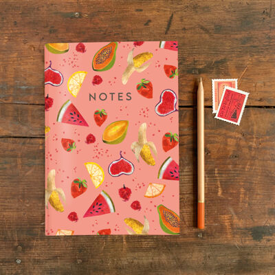 Quaderno a righe A5 con frutta