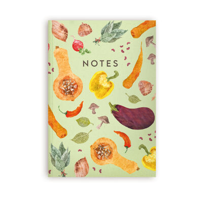 Cuaderno rayado A5 Vegetales