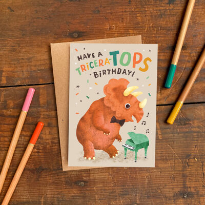 Biglietto d'auguri dino-acaro