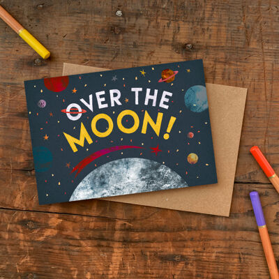 Tarjeta de felicitación Over the Moon Single