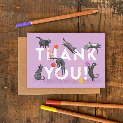 Merci chats carte unique