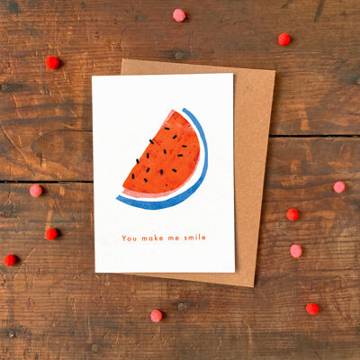 Tu me fais sourire célibataire Valentines / Amour Carte de vœux